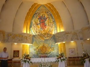 Catholic Cathedral of Mary, Queen of Heaven, in Iasi. Bishop Petru Gherghel's motto is 'ut unum sint'.