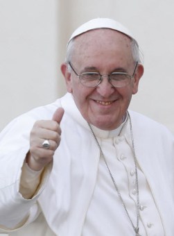 pope francis thumbsup